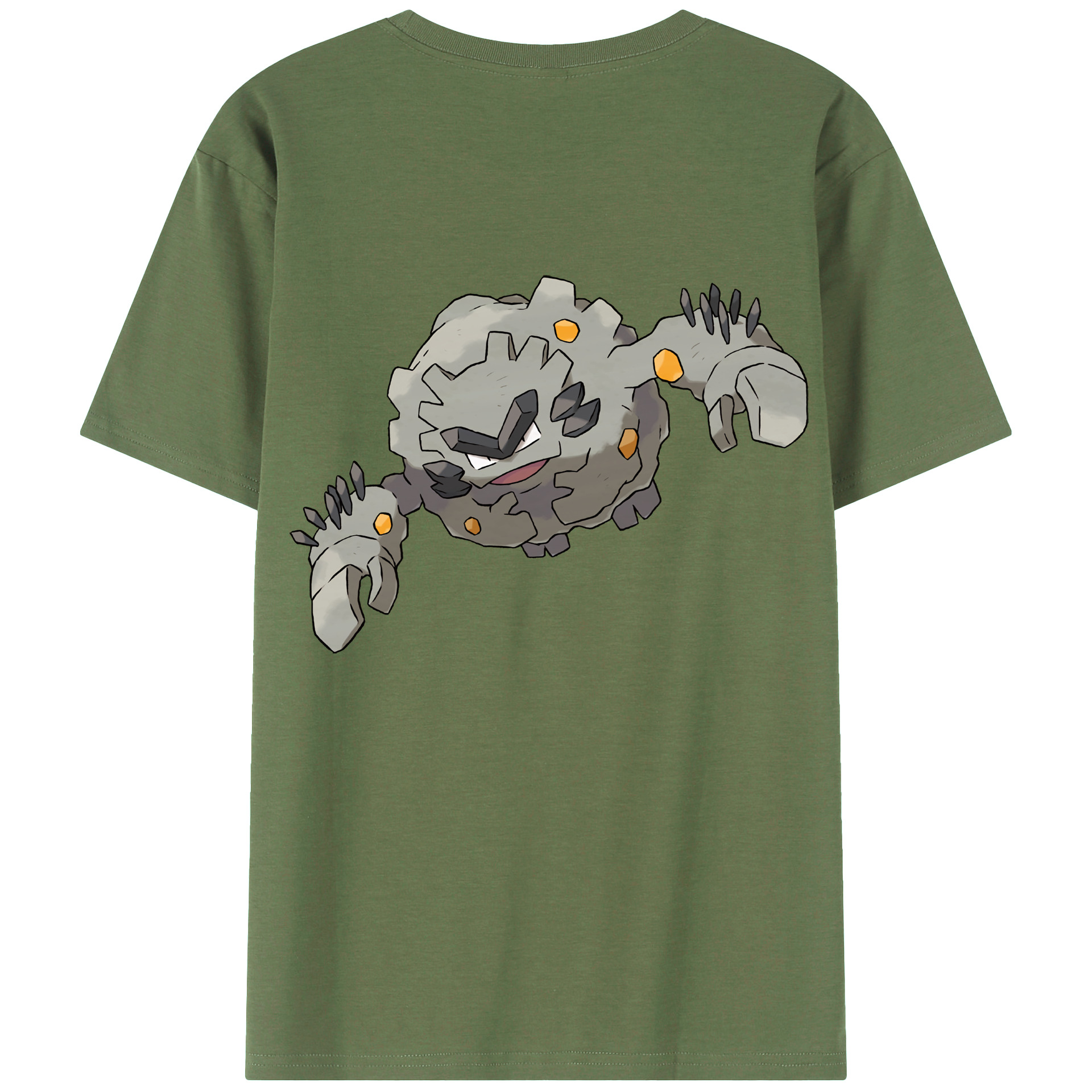 （画像用） ポケットモンスター Pokémon 綿100％ メンズ半袖Tシャツ（バックプリント） 通気性